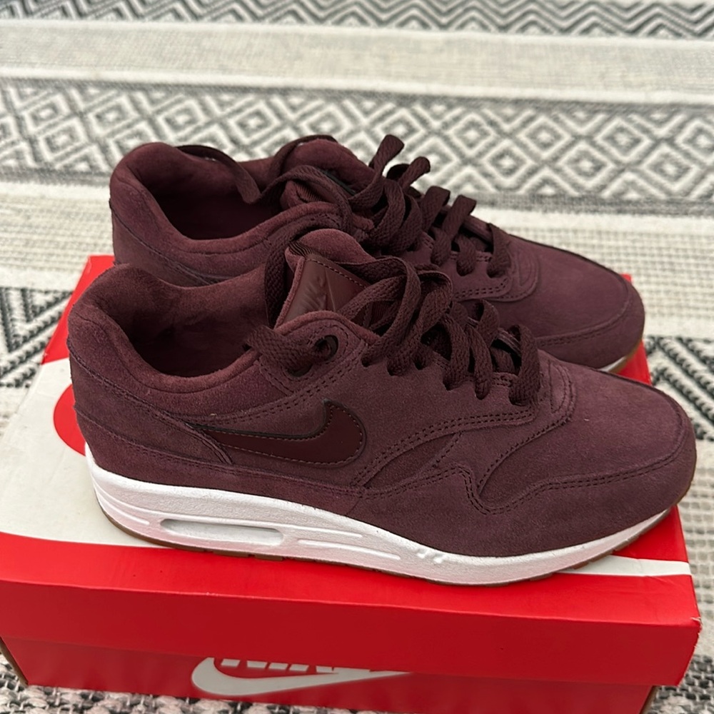 Maroon suede Nike air max